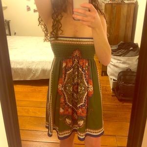 Anthropologie Flying Tomato Strapless Dress